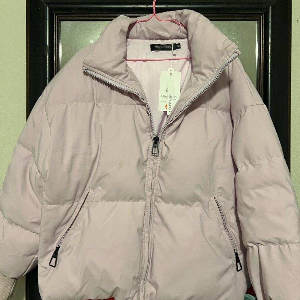 Women's Pink Puffer Jacket (fits like a M/S)